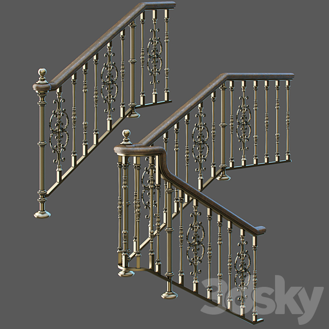 Classic staircase 3DSMax File - thumbnail 1