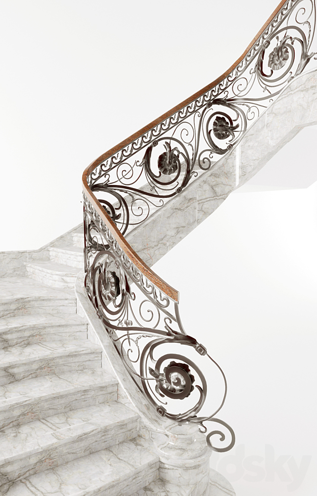 Classic stairs 3DSMax File - thumbnail 1