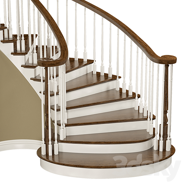 Classic style staircase 3DSMax File - thumbnail 2