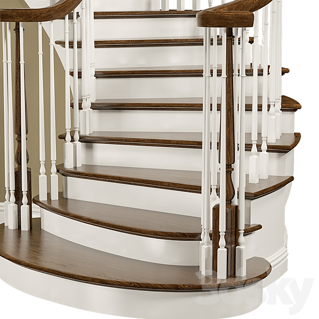 Classic style staircase 3DSMax File - thumbnail 4