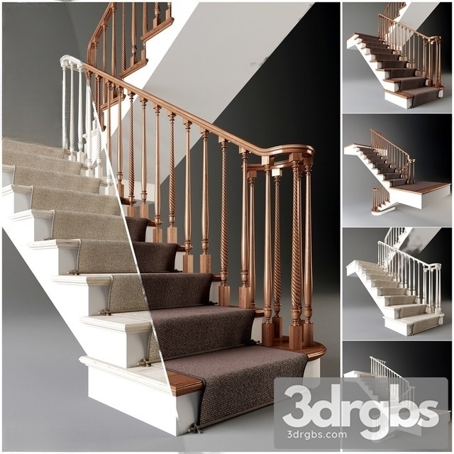 Classical Staircase Carpet 3dsmax Download - thumbnail 1