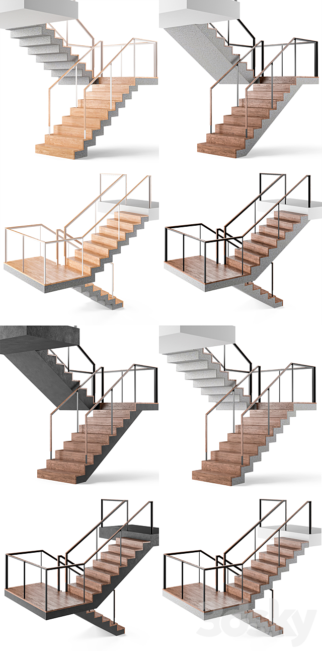 Concrete ladder 3DSMax File - thumbnail 2