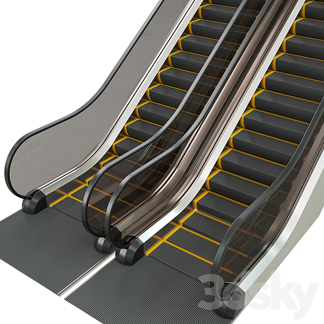 Escalator 3DS Max Model - thumbnail 3