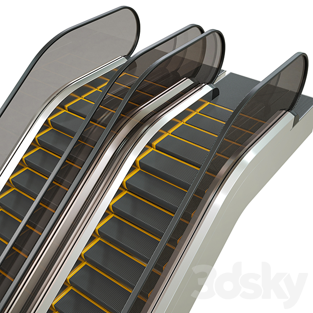 Escalator 3DS Max Model - thumbnail 4