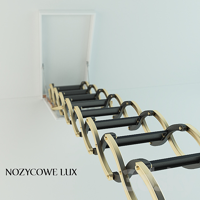 Extension ladder NOZYCOWE LUX 3DS Max Model - thumbnail 2