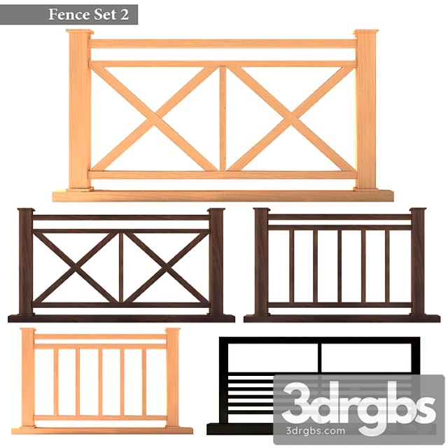 Fence set 02 3dsmax Download - thumbnail 1