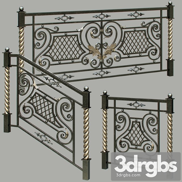 Fences forged railing 3dsmax Download - thumbnail 1