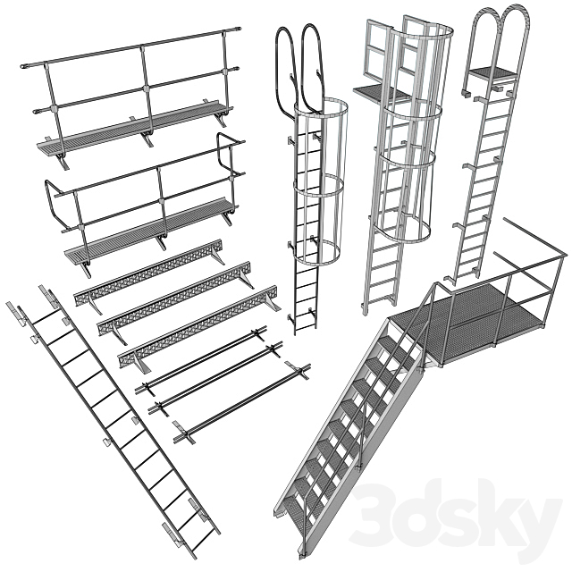 Fire Safety Elements _ Fire Safety Elements 3DSMax File - thumbnail 3