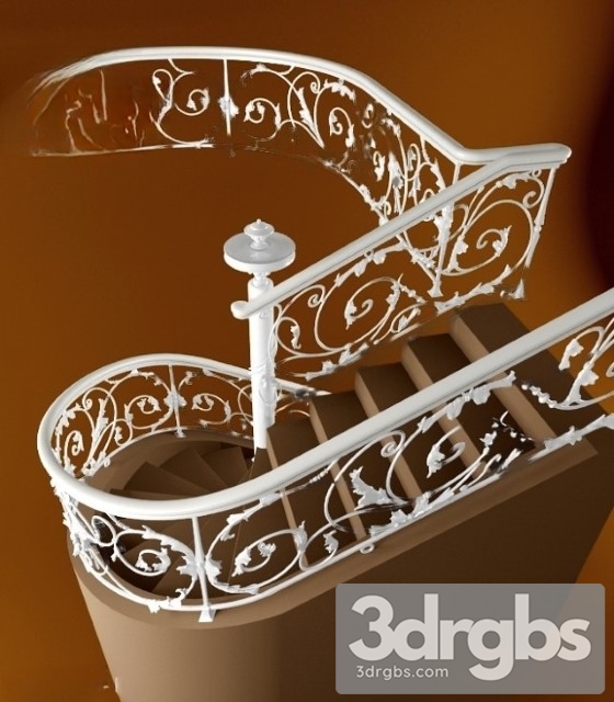 Forged Fencing Stairs 3dsmax Download - thumbnail 1