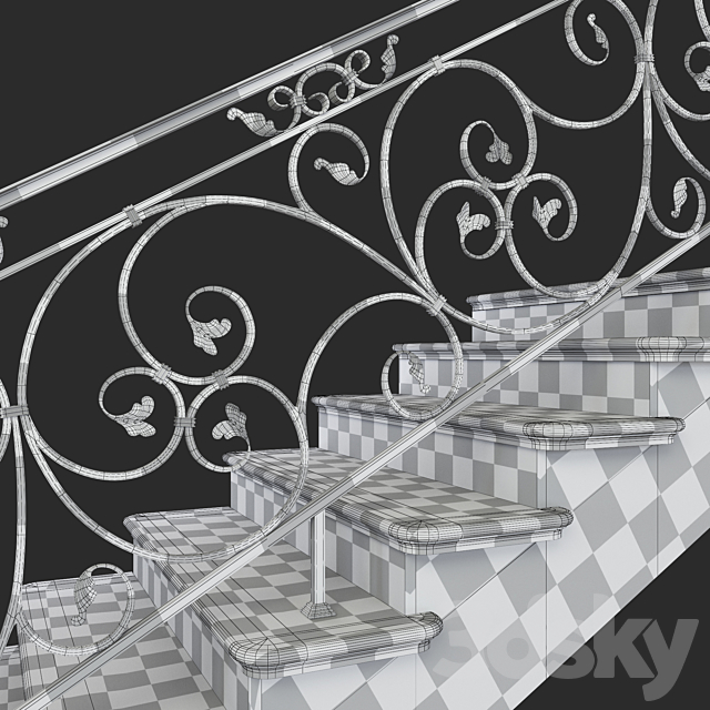 Forged Railings (art.2038) 3DS Max Model - thumbnail 3