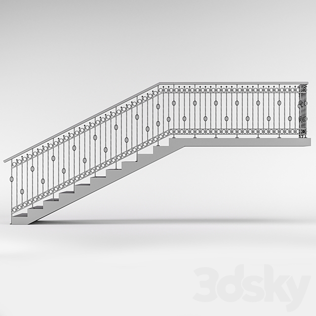 Forged rails 3DS Max Model - thumbnail 2