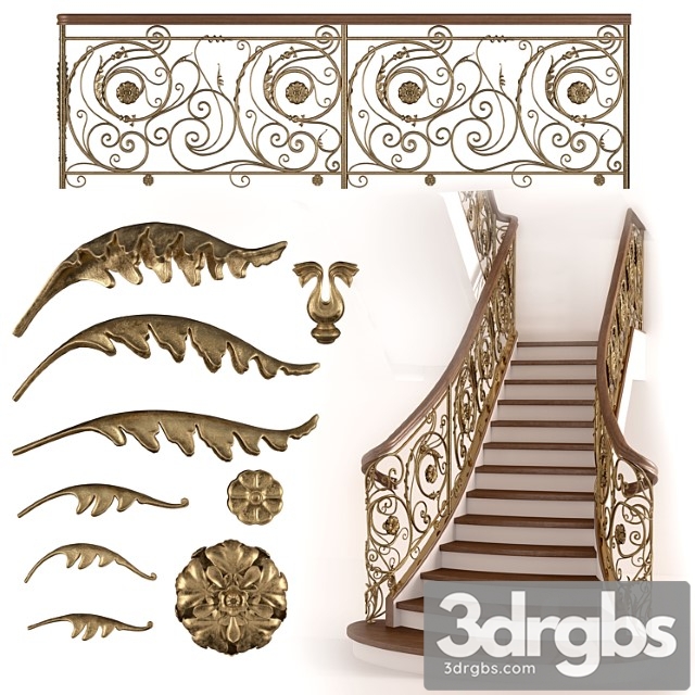 Forged stairs 3dsmax Download - thumbnail 1