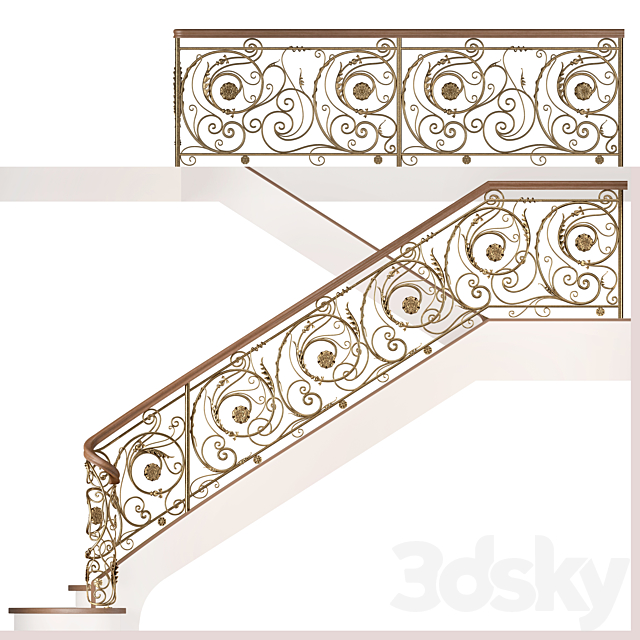 Forged stairs 3DSMax File - thumbnail 4