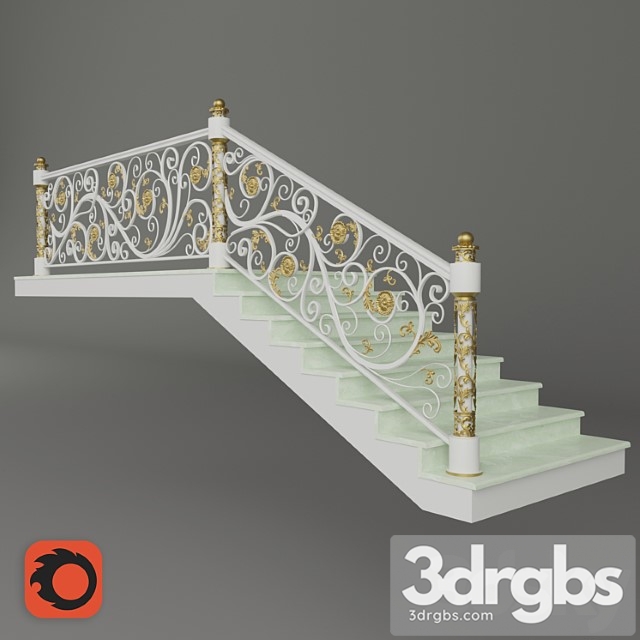 Forged stairs_222 3dsmax Download - thumbnail 1