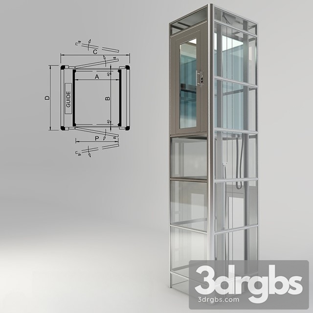 Glass Elevator 3dsmax Download - thumbnail 1