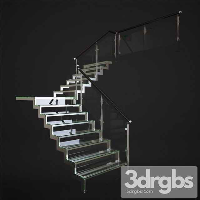 Glass Staircase 3dsmax Download - thumbnail 1