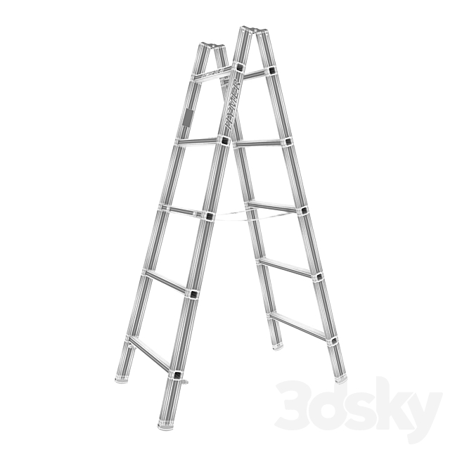 Hymer 4023 aluminum ladder 3d model 3DS Max Model - thumbnail 3