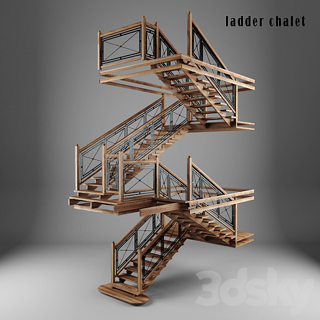 ladder chalet 3DSMax File - thumbnail 1