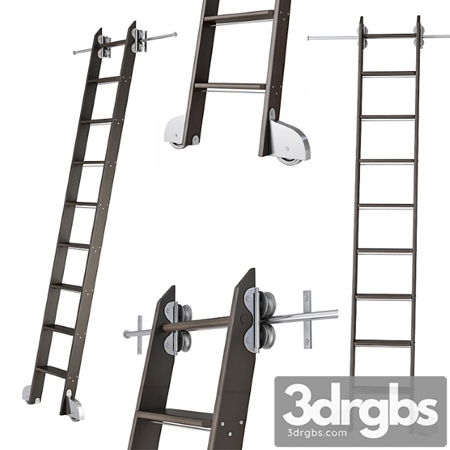 Ladder for home library 3dsmax Download - thumbnail 1