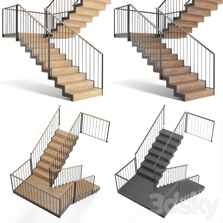 Ladder on a metal frame 3DS Max - thumbnail 2