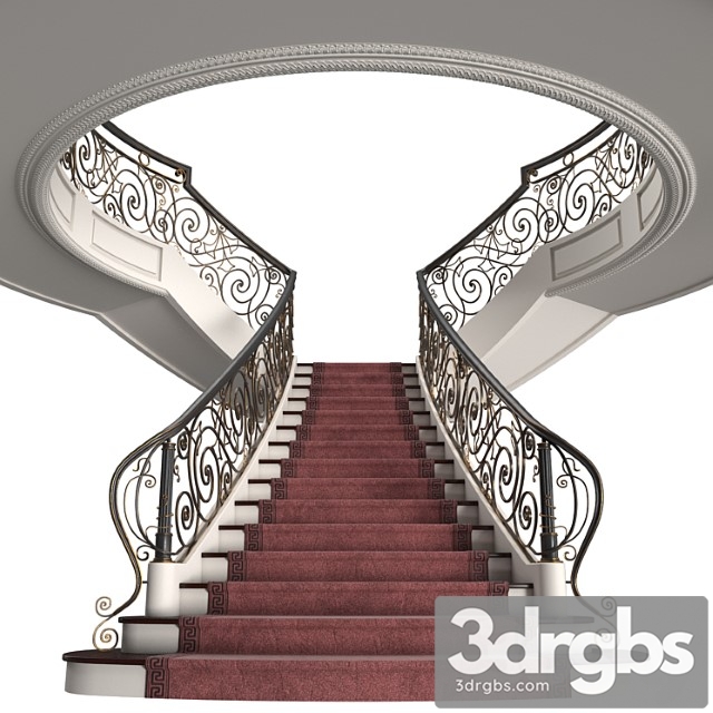 Mansion staircase - thumbnail 1