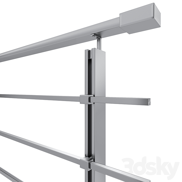 Metal Railing 3DS Max Model - thumbnail 2