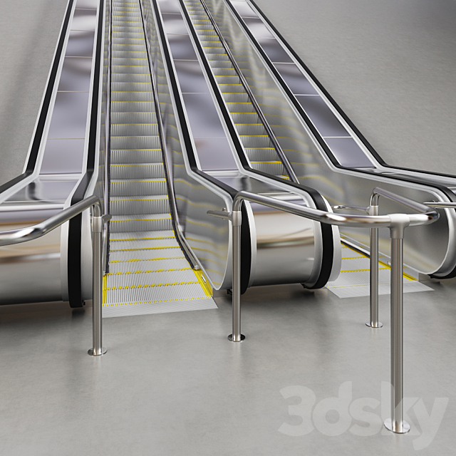 metro Escalator 3ds Max - thumbnail 1