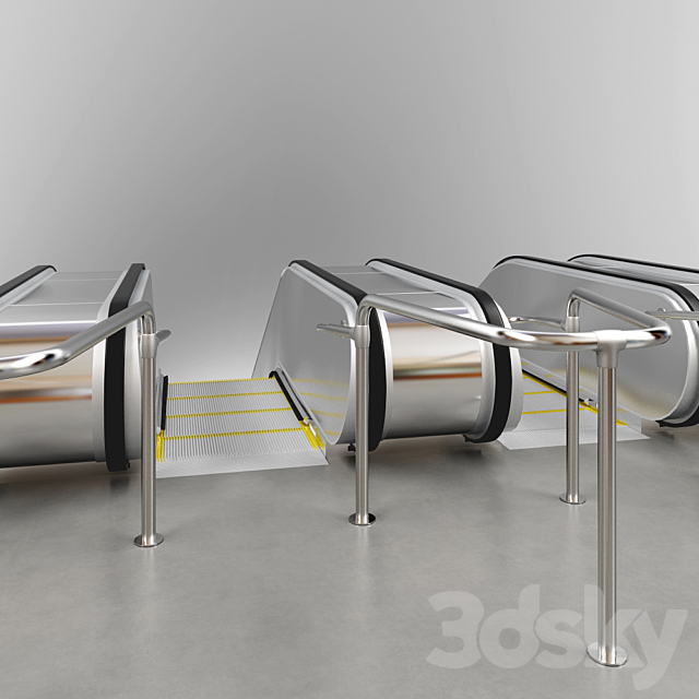 metro Escalator 3ds Max - thumbnail 2