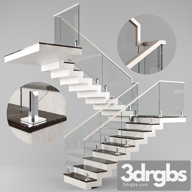 Modern Interior Stair 03 3dsmax Download - thumbnail 1