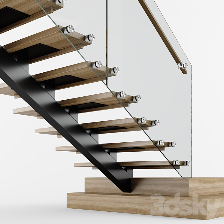 Modern interior stair 06 3DS Max - thumbnail 2