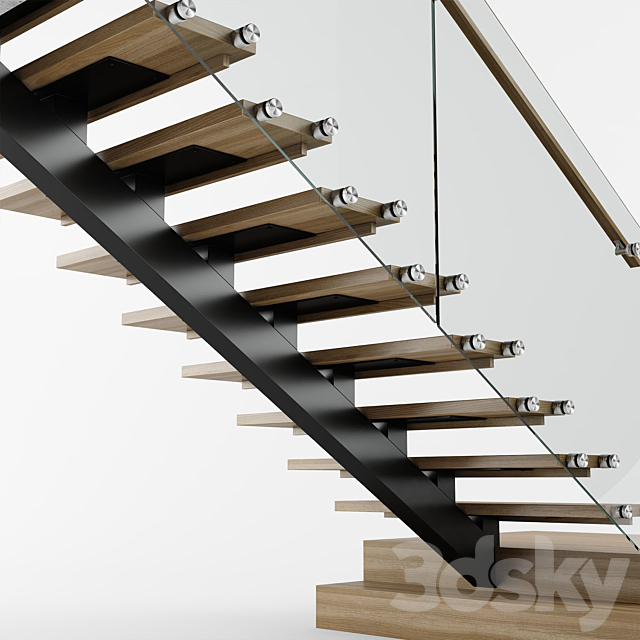 Modern interior stair 07 3DSMax File - thumbnail 5