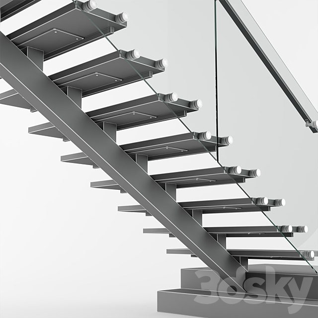 Modern interior stair 07 3DSMax File - thumbnail 7