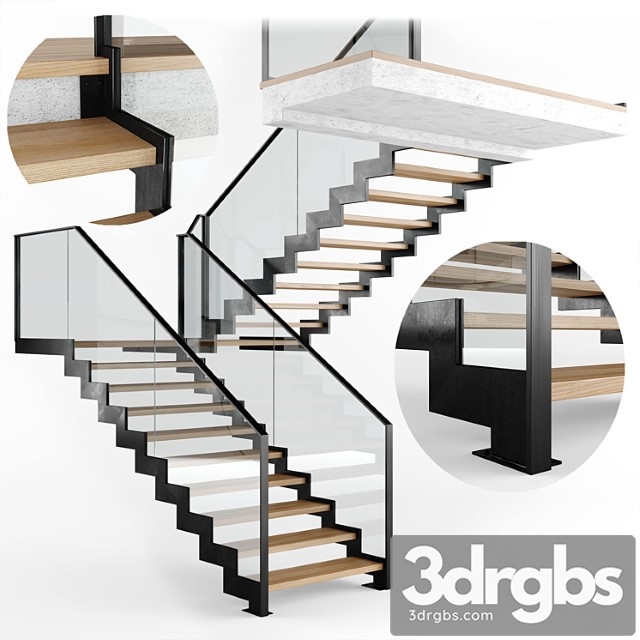 Modern Interior Stair 09 3dsmax Download - thumbnail 1