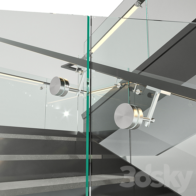 Modern Stair No43 3ds Max - thumbnail 3