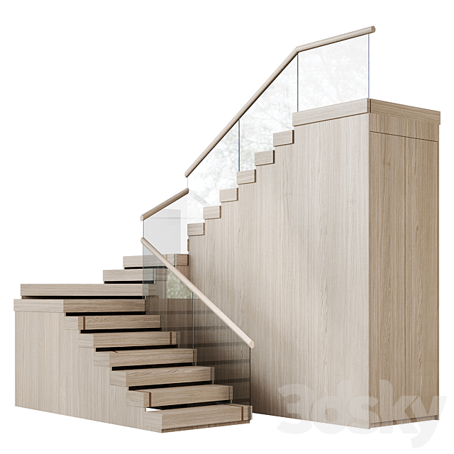 Modern staircase 18 3DS Max Model - thumbnail 3