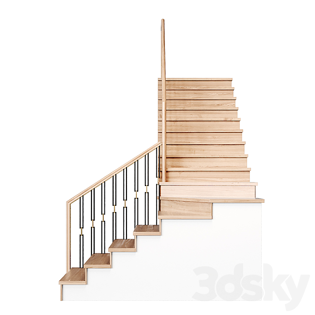 Modern staircase 26 3ds Max - thumbnail 3