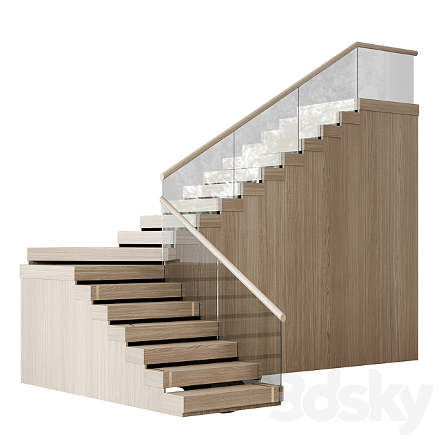 Modern staircase 30 3ds Max - thumbnail 2