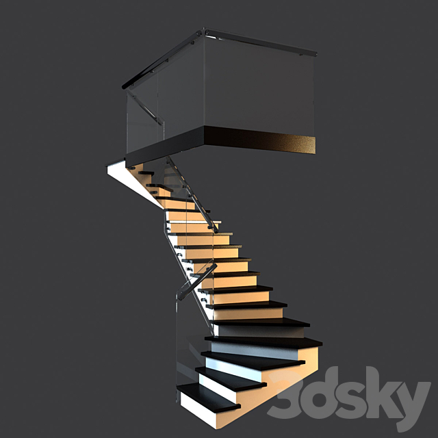 Modern Staircase 3DSMax File - thumbnail 1