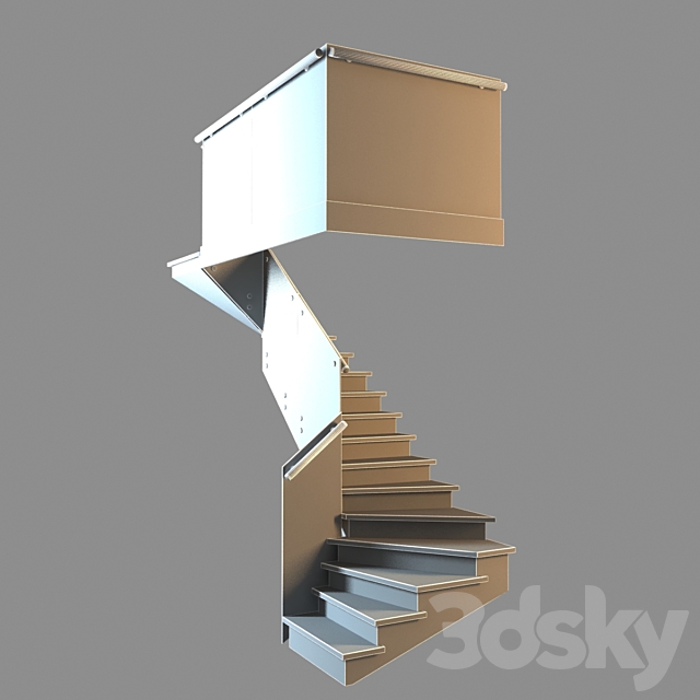 Modern Staircase 3DSMax File - thumbnail 3