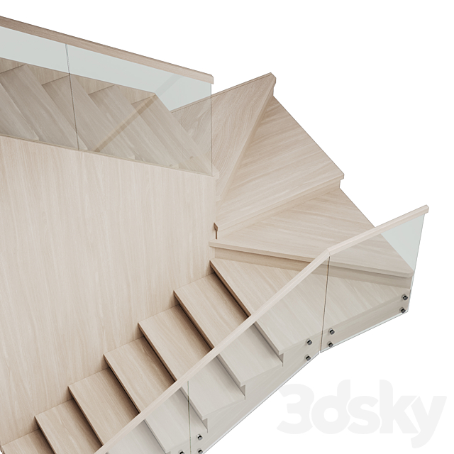 Modern stairs 3 3DS Max Model - thumbnail 2