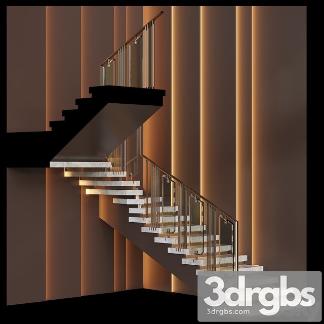 Modern Stairs 3dsmax Download - thumbnail 1