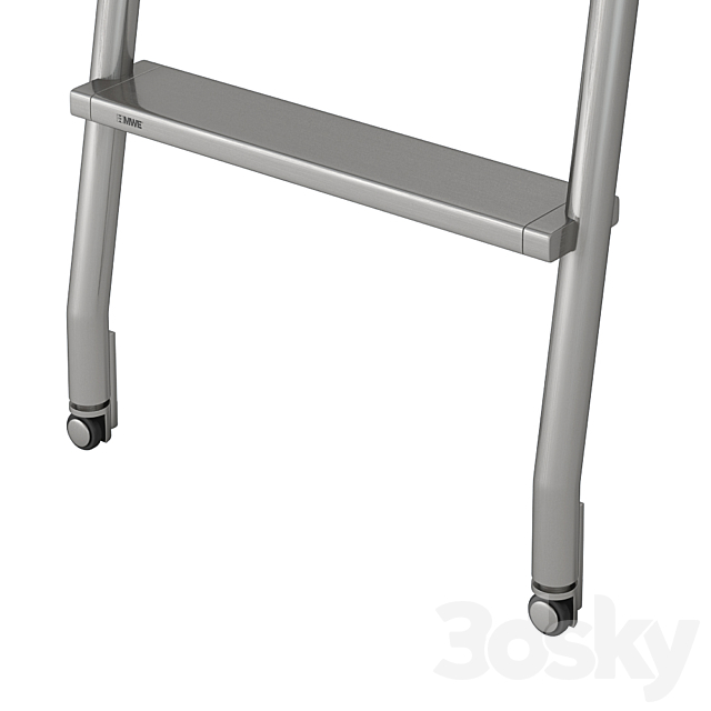 MWE SL.6002.KL Telescoping Rolling Ladder 3DS Max Model - thumbnail 4