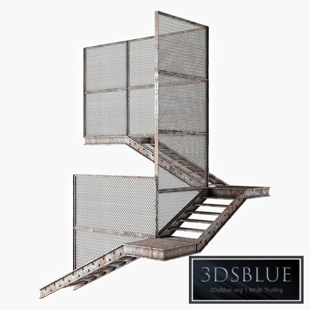 Old metal stair 3DS Max - thumbnail 3