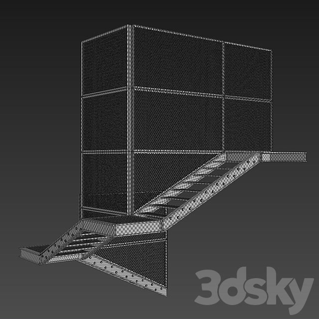 Old metal stair 3DSMax File - thumbnail 5