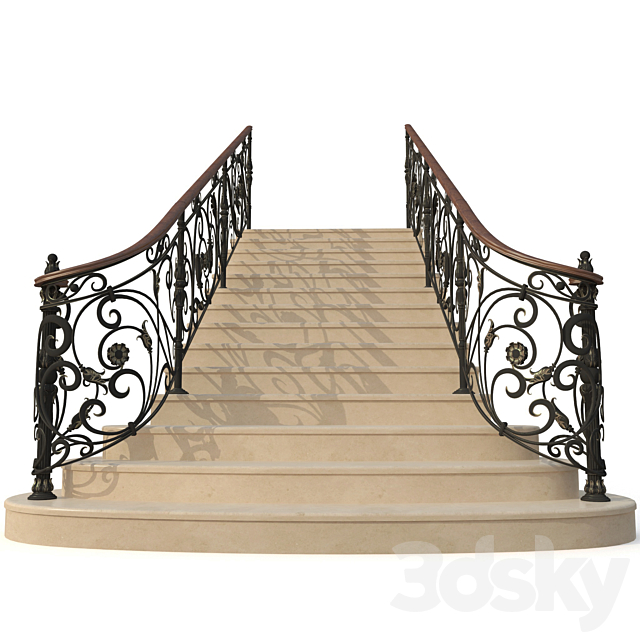 Railing_1211 3DS Max Model - thumbnail 2