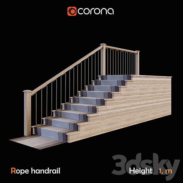 Rope_handrail_2 3DSMax File - thumbnail 1