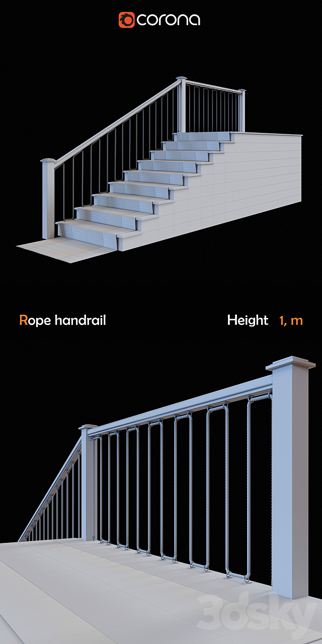 Rope_handrail_2 3DSMax File - thumbnail 3