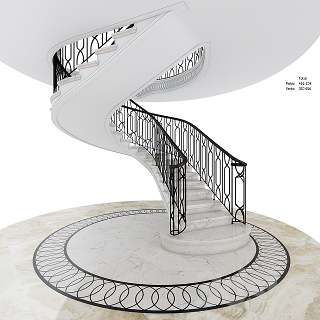 Screw Stairs Screw Stairs 3DS Max Model - thumbnail 1