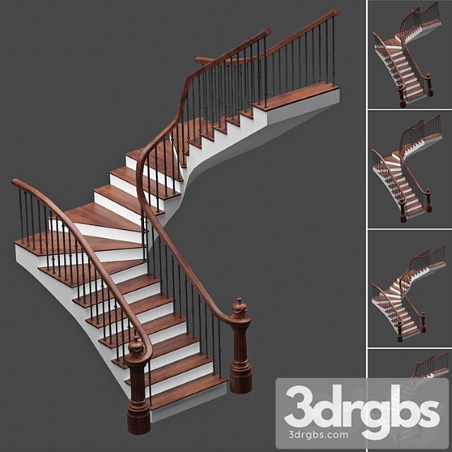 Set of stairs with 4 style - thumbnail 1