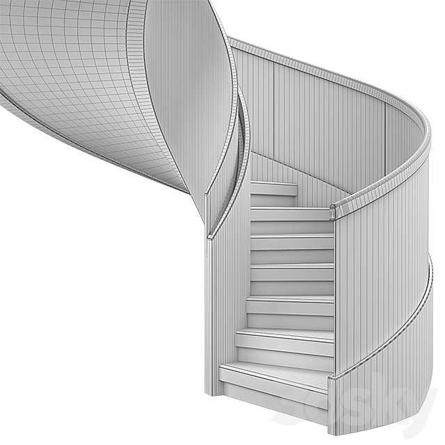 Spiral staircase 04 3DS Max Model - thumbnail 4